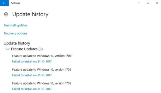 How to Resolve: Failed to Install Windows 10 Update 1709 - Virtualaia